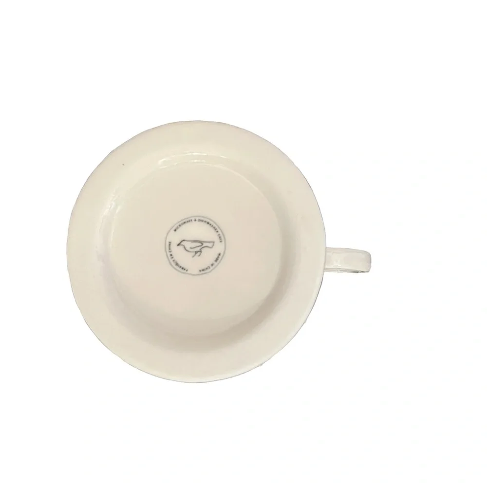 Anthropologie Monogram Coffee Tea Initial Mug Letter E Shaving Style Cup